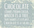 10 X 12 Box Sign Chocolate Comes From Cocoa Which Is A Tree That Makes It A Plant Chocolate Is A Salad
