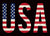 USA Red White Blue - 5X7 Box Sign