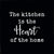 'The Kitchen Is The Heart Of The Home' - 6X6 Wooden Decorative Box Sign