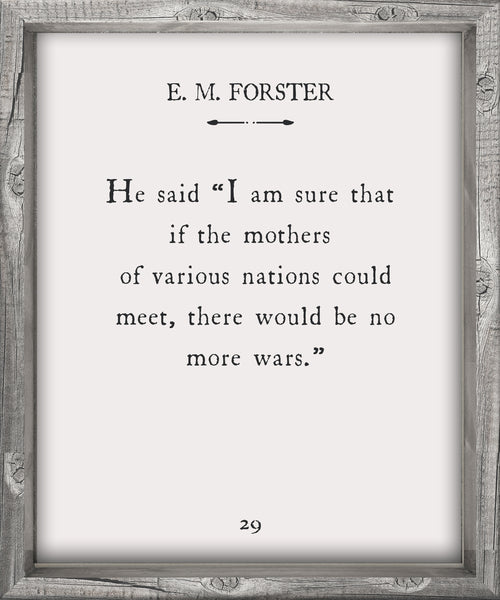No More War - 16X20 Framed Sign