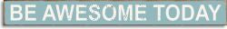 Be Awesome Today Turq - 18X2 Box Sign