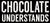 'Chocolate Understands' - 5X11 Wooden Decorative Box Sign